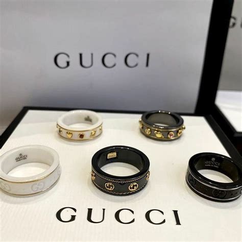 gucci icon ring with gemstones replica|gucci icon band ring.